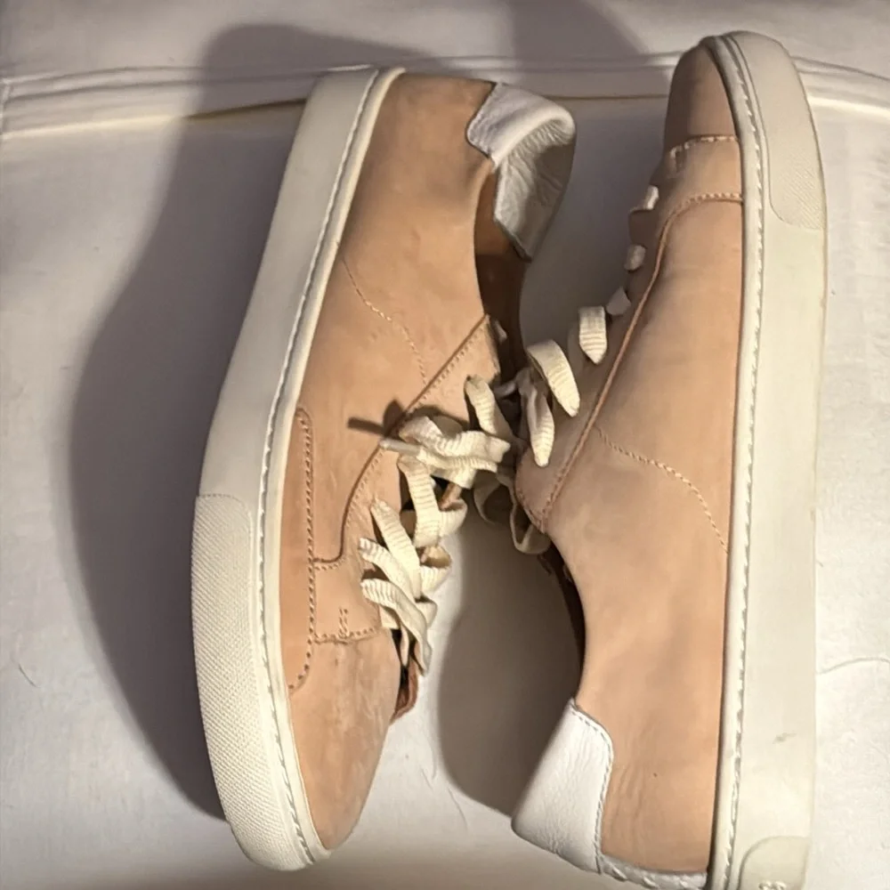 Soludos The Ibiza classic sneaker leather‎ Women's champagne white Sneakers 9.5